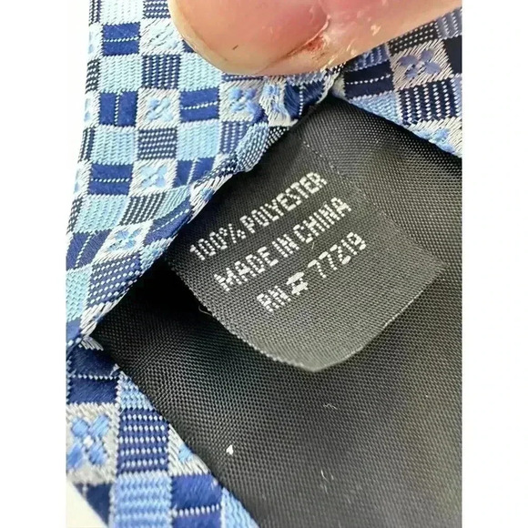 Youth Clip On Neck Tie - Set of Two - Black/White and Blue/Gray - Picture 11 of 11